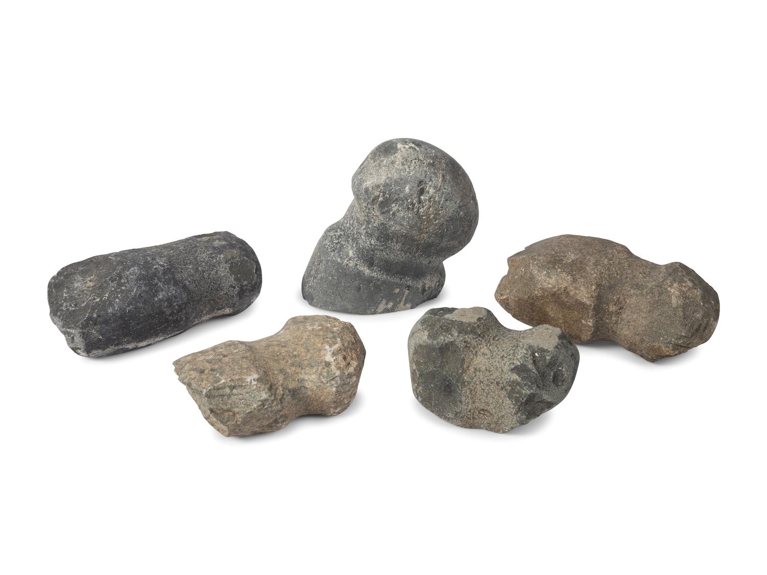 San Lazaro Pueblo Hardstone Full Groove Axe Fragments, From the Collection of Forrest Fenn