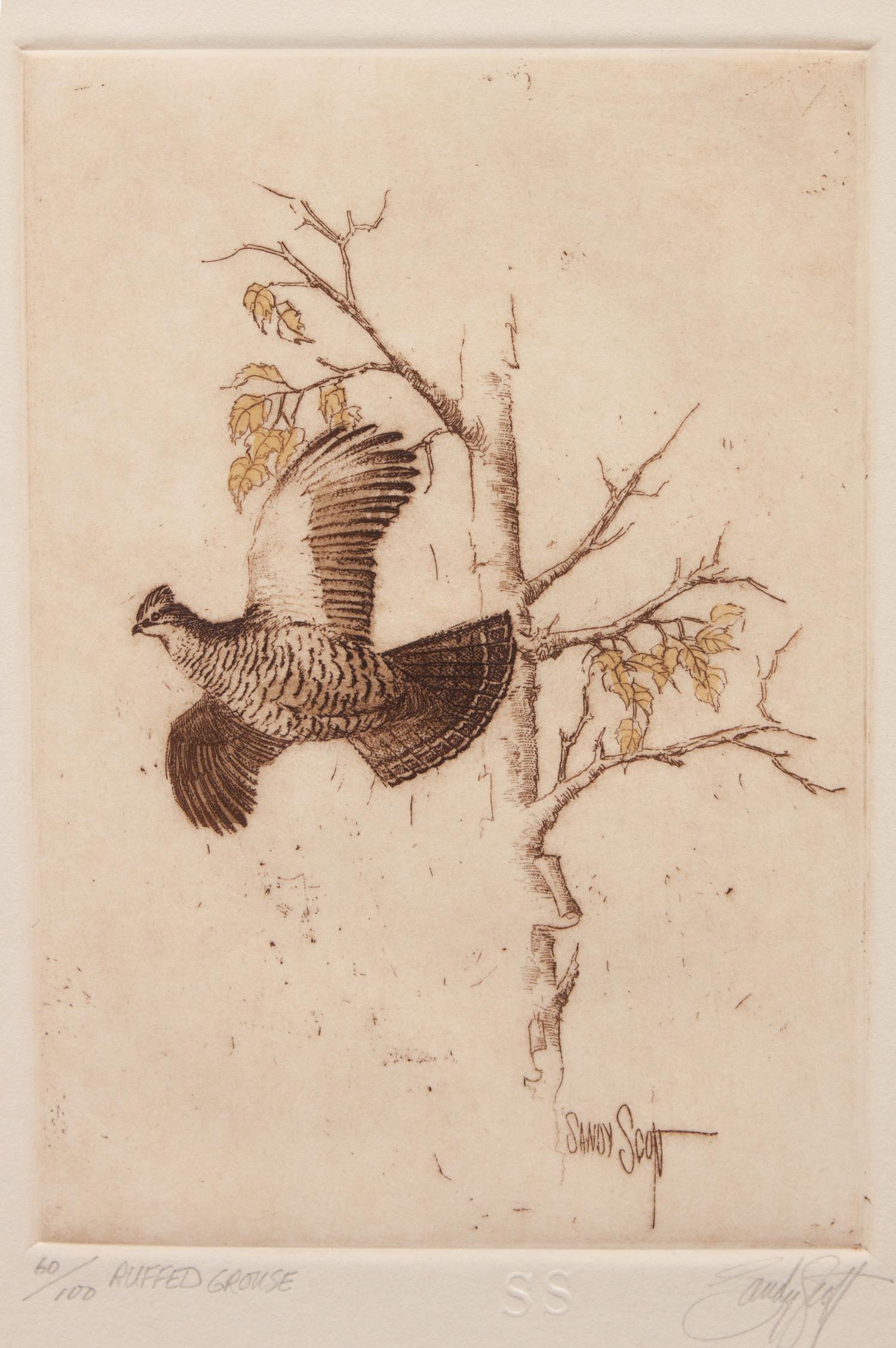 Four Prints: Leftovers , edition 23/100; Trout , edition 31/100; Ruffed Grouse , edition60/100; Pintail Rising, Artist's Proof