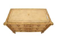 A Pair of Louis XVI Style Painted and Parcel Gilt Commodes — 20th Century