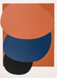 Sir Terry Frost, (English, 1915-2003), A group of three works: Moonstrips II (Black, Red, Yellow), Alhambra II (Brown, Navy, Black), an