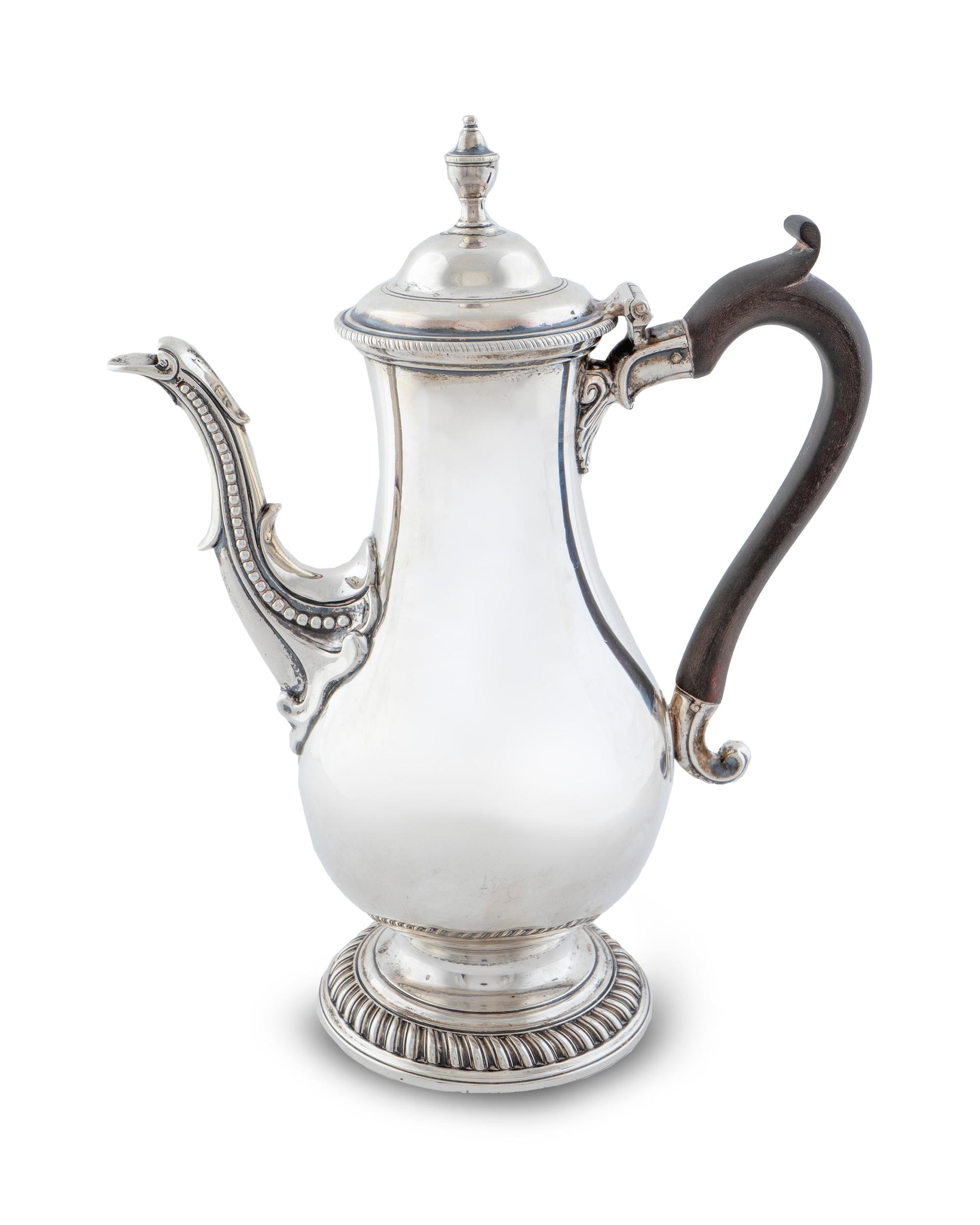 A George III Silver Coffee Pot — Charles Wright, London, 1778