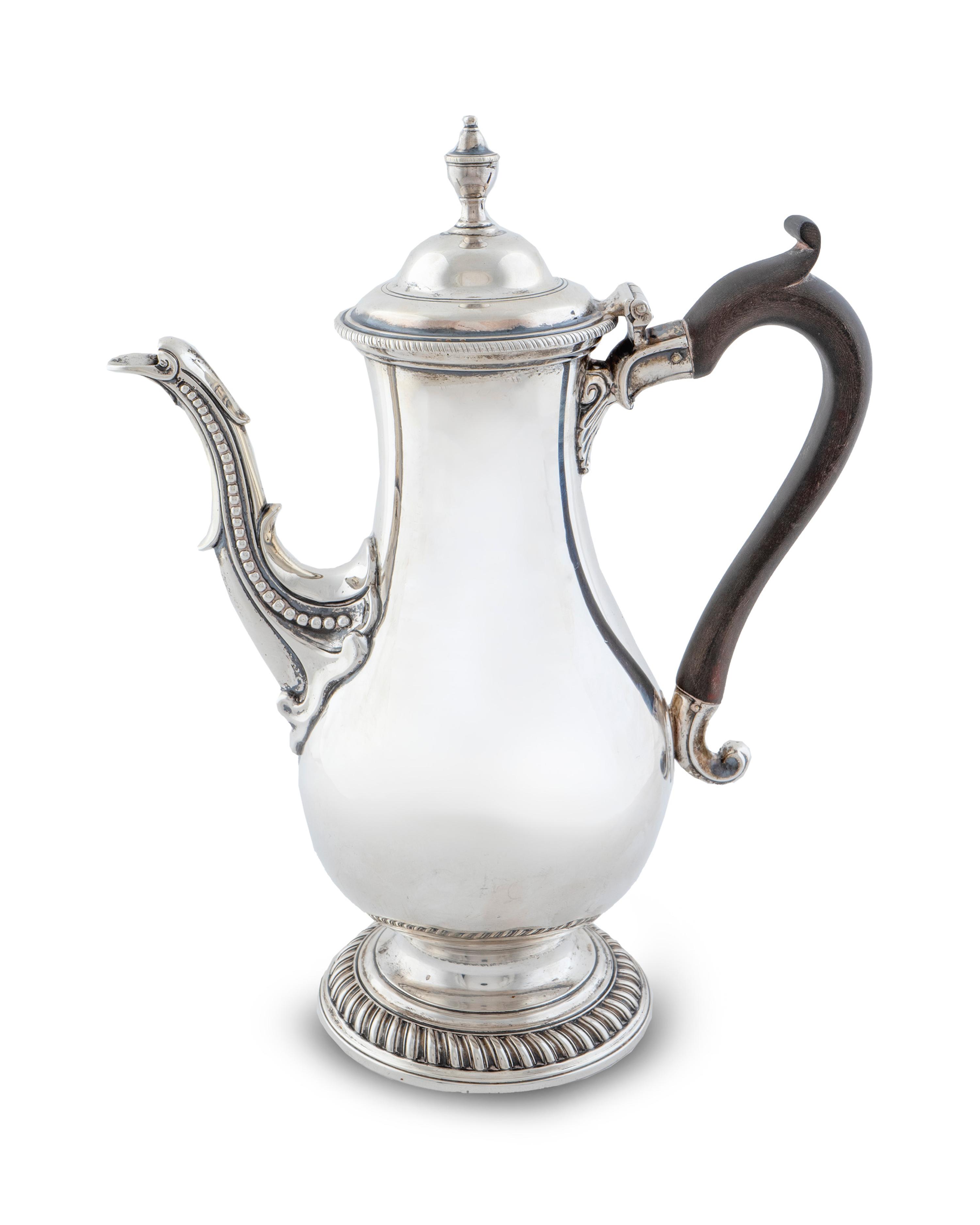 A George III Silver Coffee Pot — Charles Wright, London, 1778
