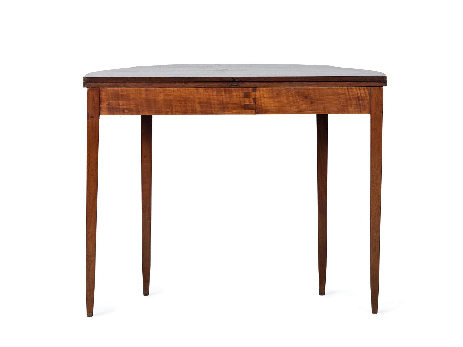 Two Federal Style Mahogany and Maple Inlaid Game Tables