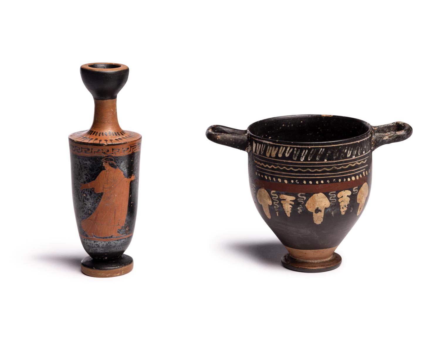 Two Greek Terracotta Vessels