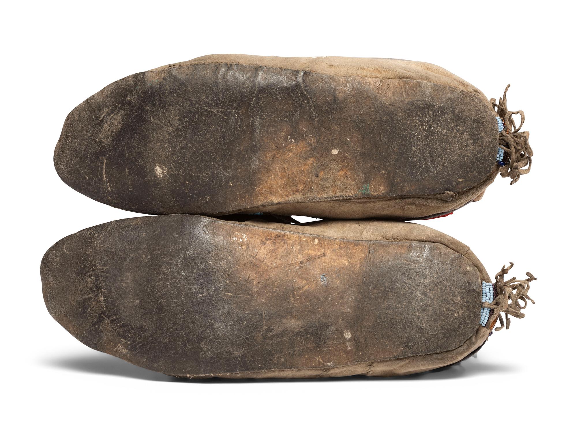 Ute Beaded Hide Moccasins