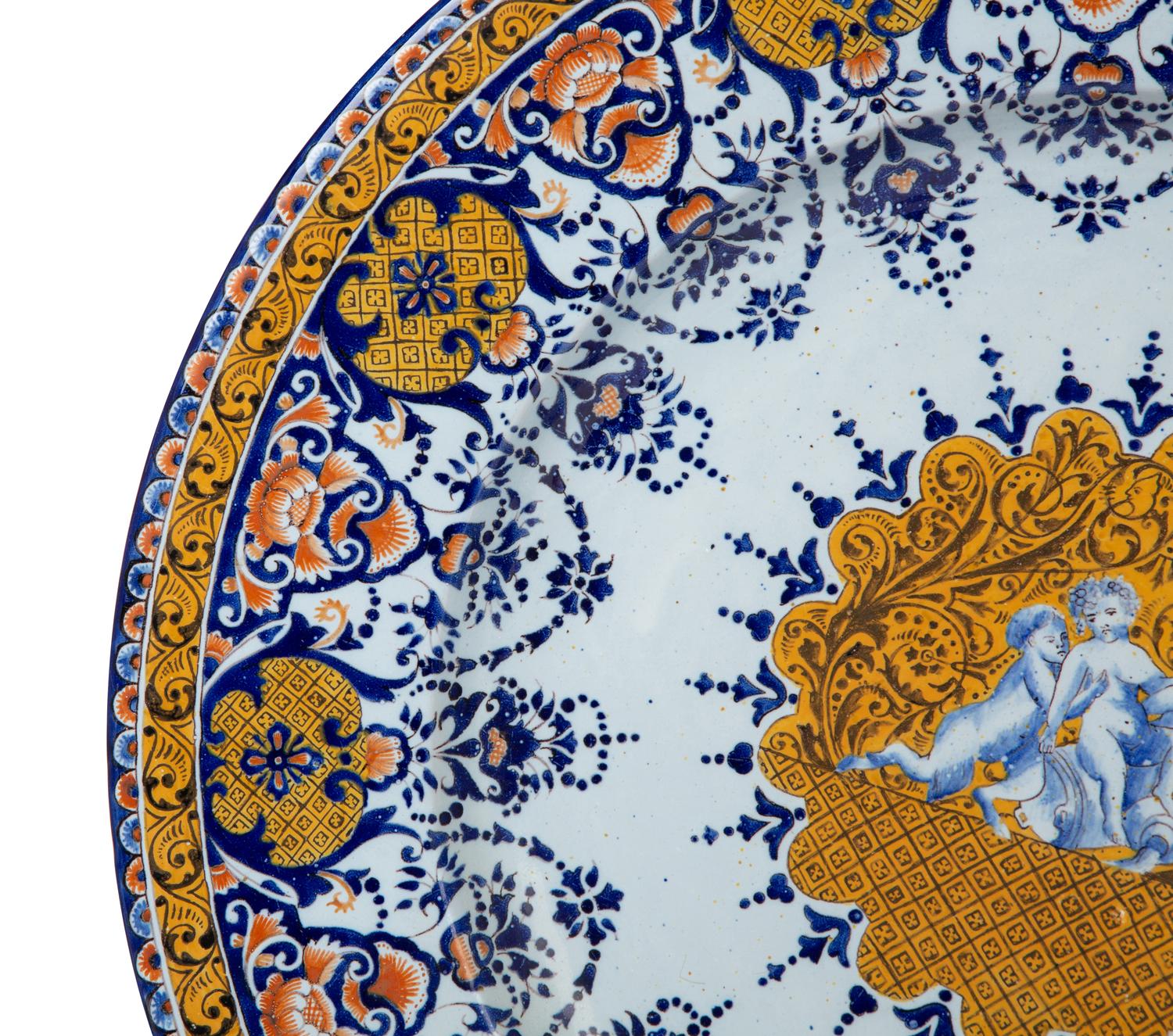 Two Continental Majolica Chargers — 20TH CENTURY