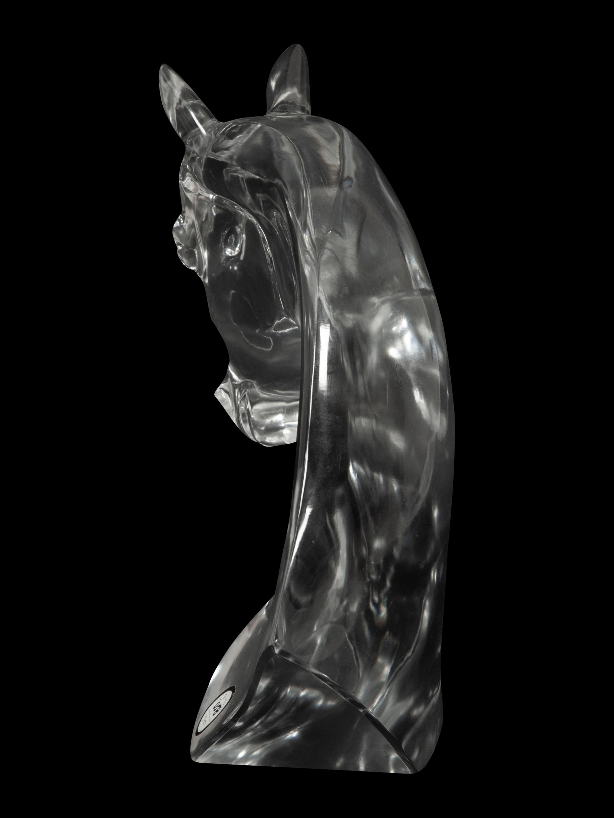 A Lalique Tête de Cheval Sculpture