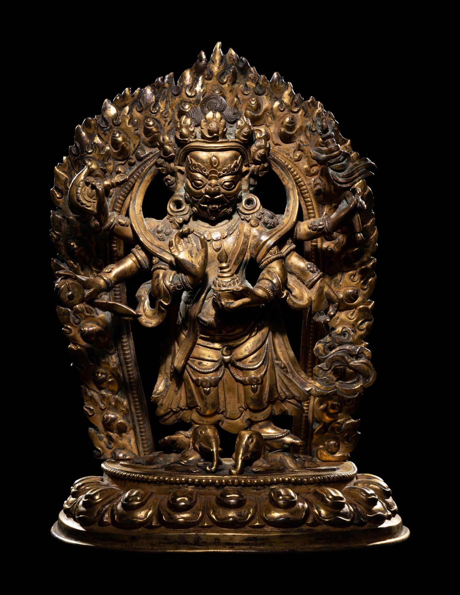 A Sino-Tibetan Gilt Bronze Figure of Bodhisattva