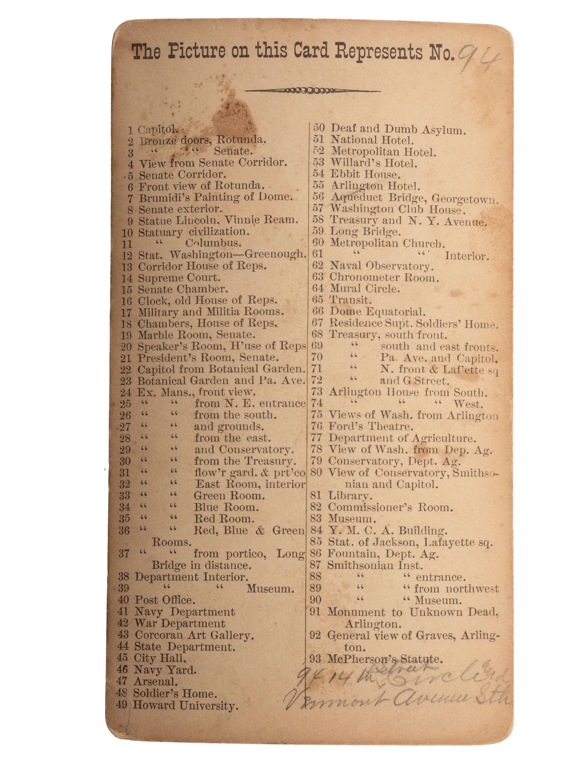 [CIVIL WAR]. A group of 38 stereoviews, highlighted by images of the Grand Review at Washington, DC, the National Cemetery and other locations in Arlington, VA, and later aviation views.
