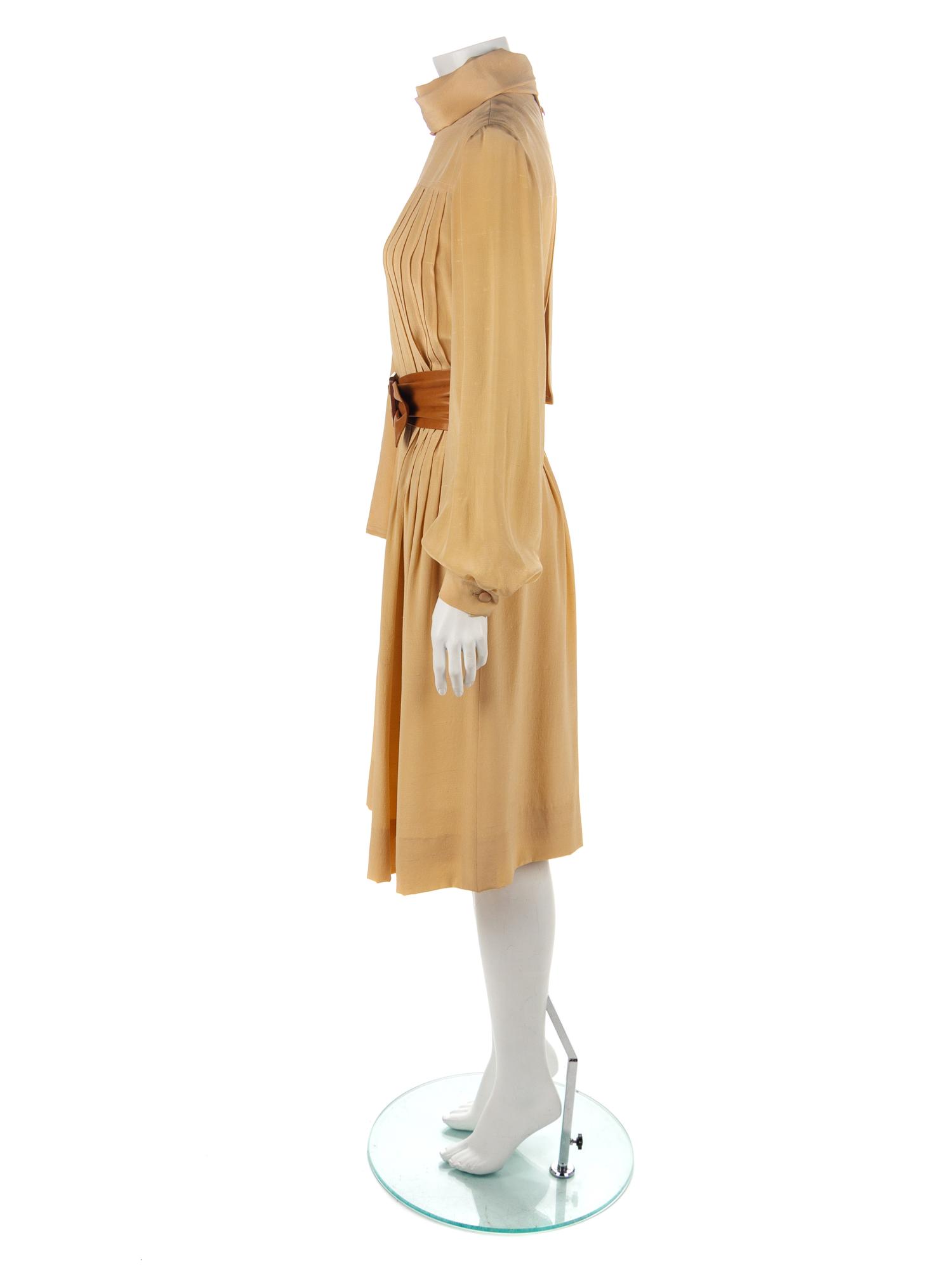 Christian Dior Haute Couture Dress, Tie and Belt, 1975