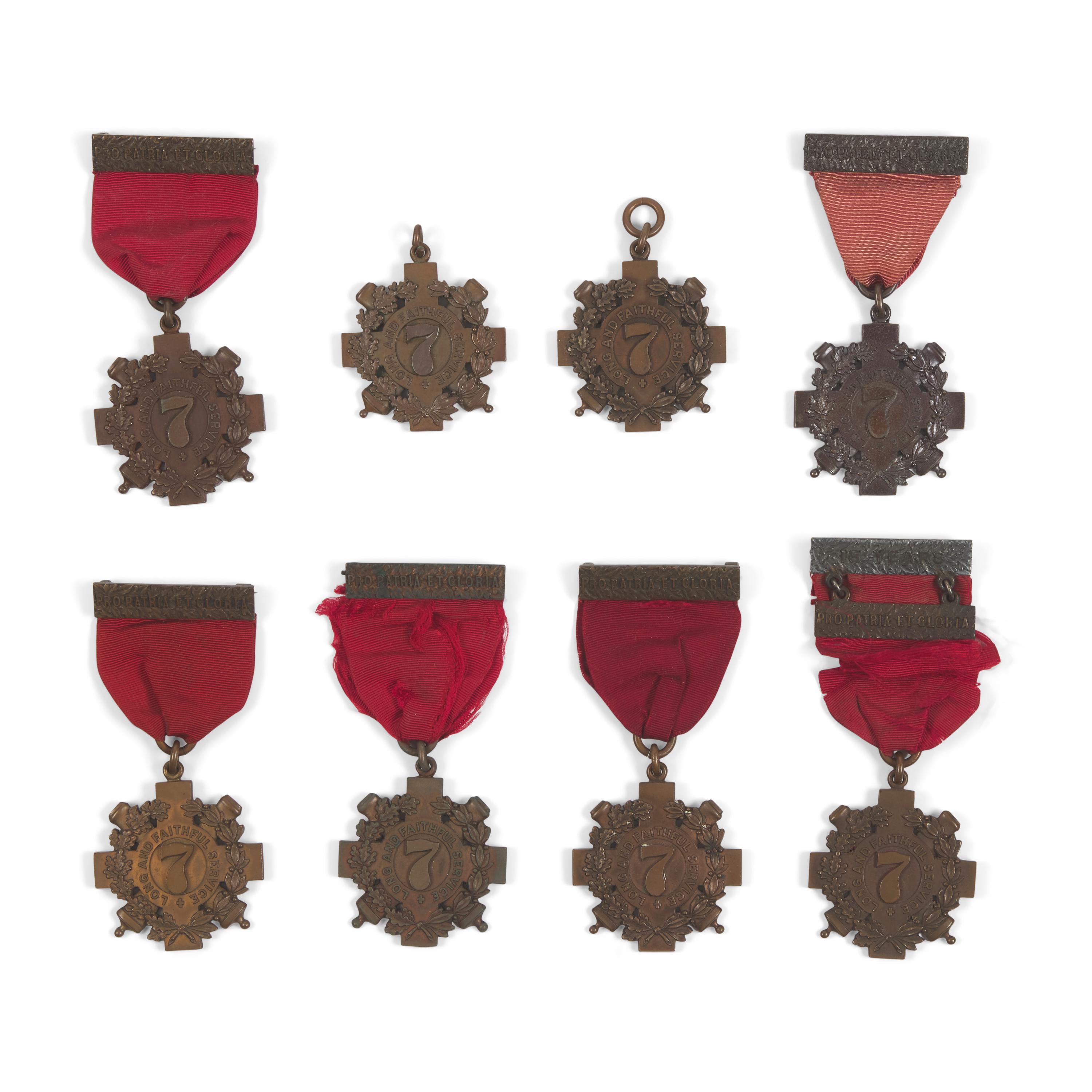 [Militaria] Group of 8 medals identified to 7th N.Y. National Guard members made by Tiffany & Co.