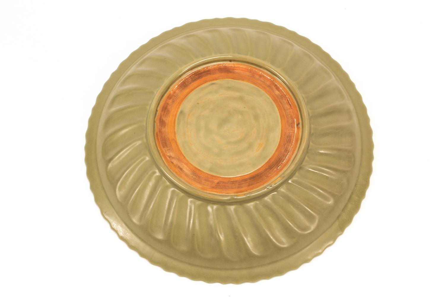 A Chinese Celadon Glazed Porcelain Charger