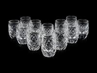 A Waterford Cut Glass Decanter and Twelve Cordials