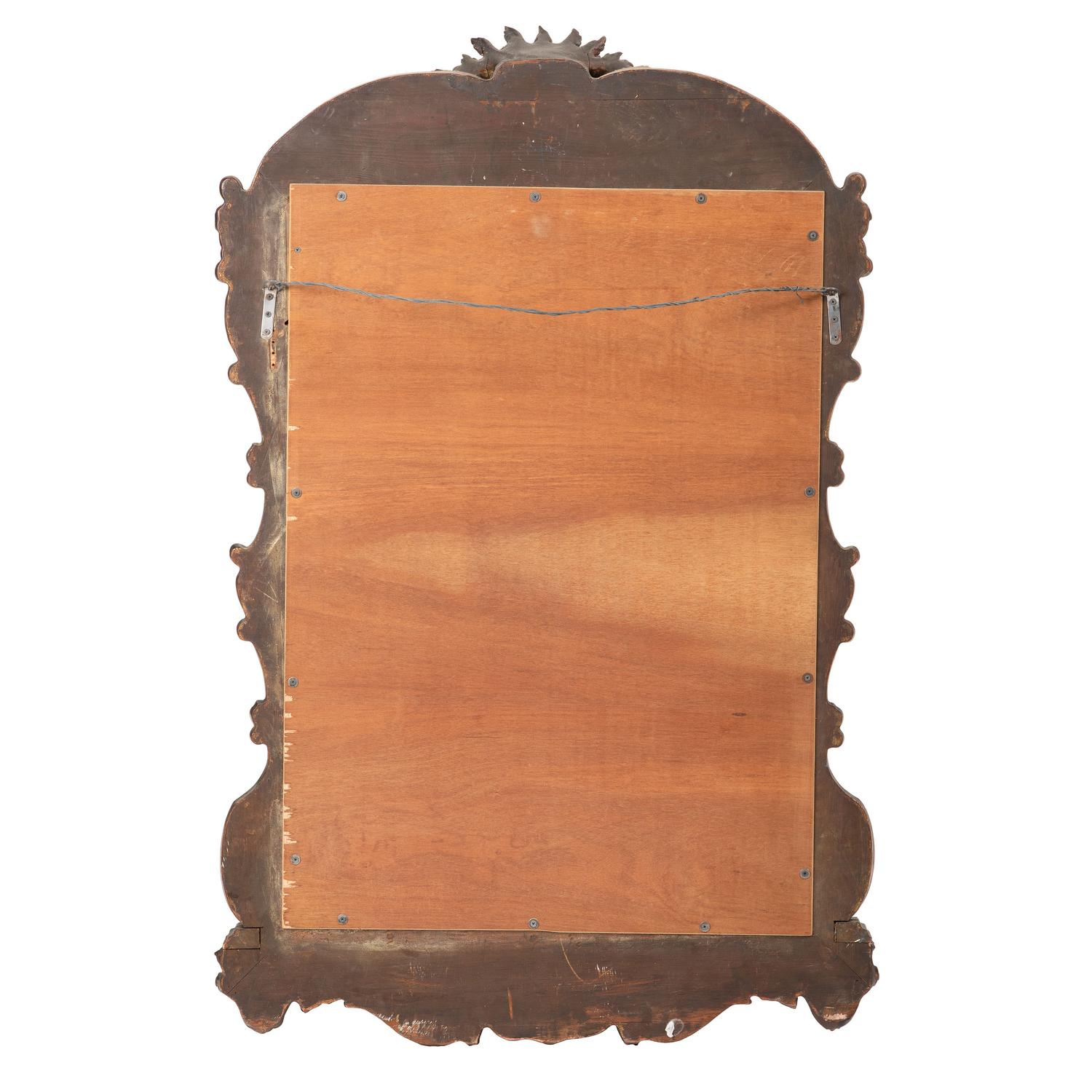 An Italian Carved and Painted Marble-Top Pier Table and Pier Mirror
