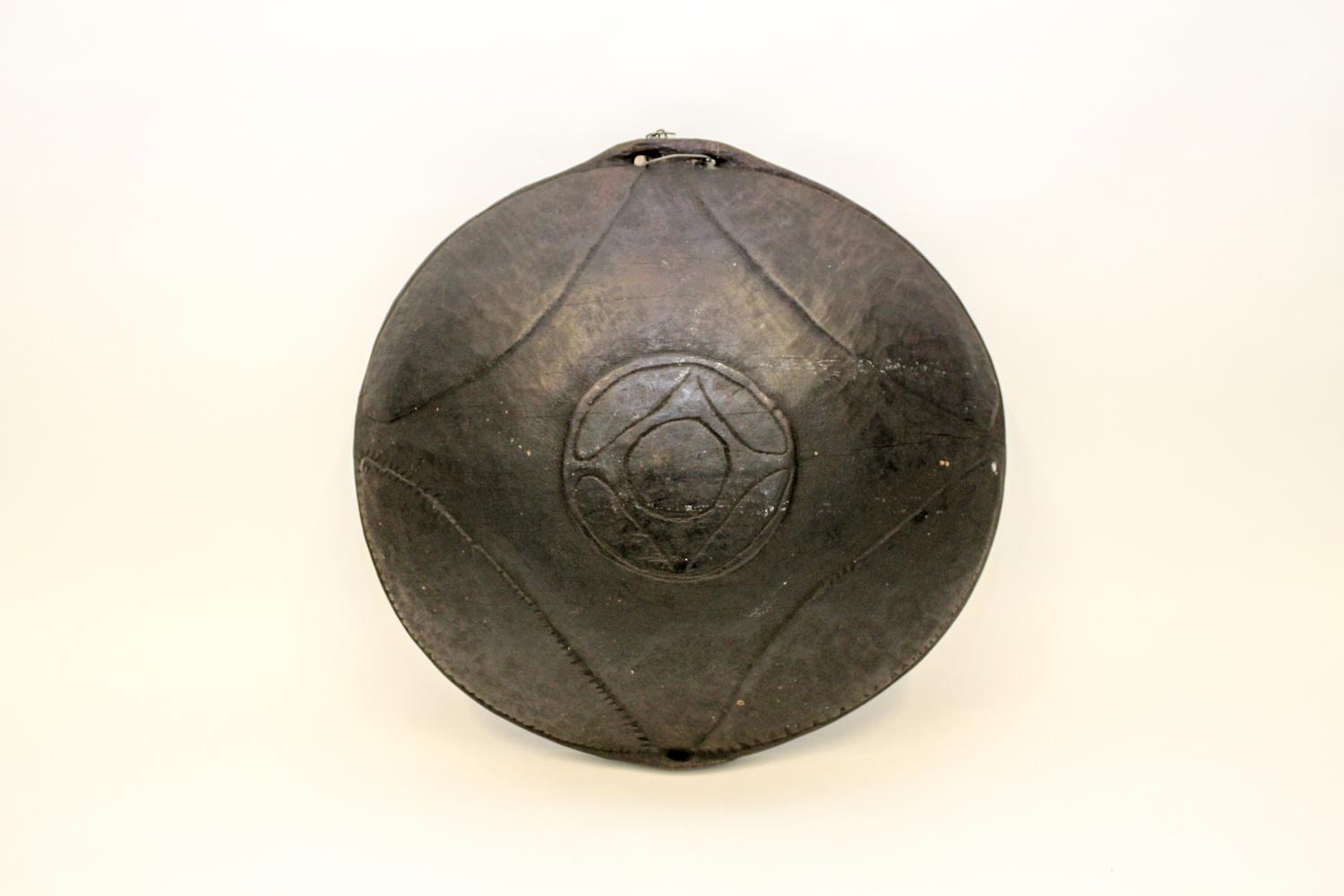 An African Style Wood Shield. Width 16 5/8 inches.