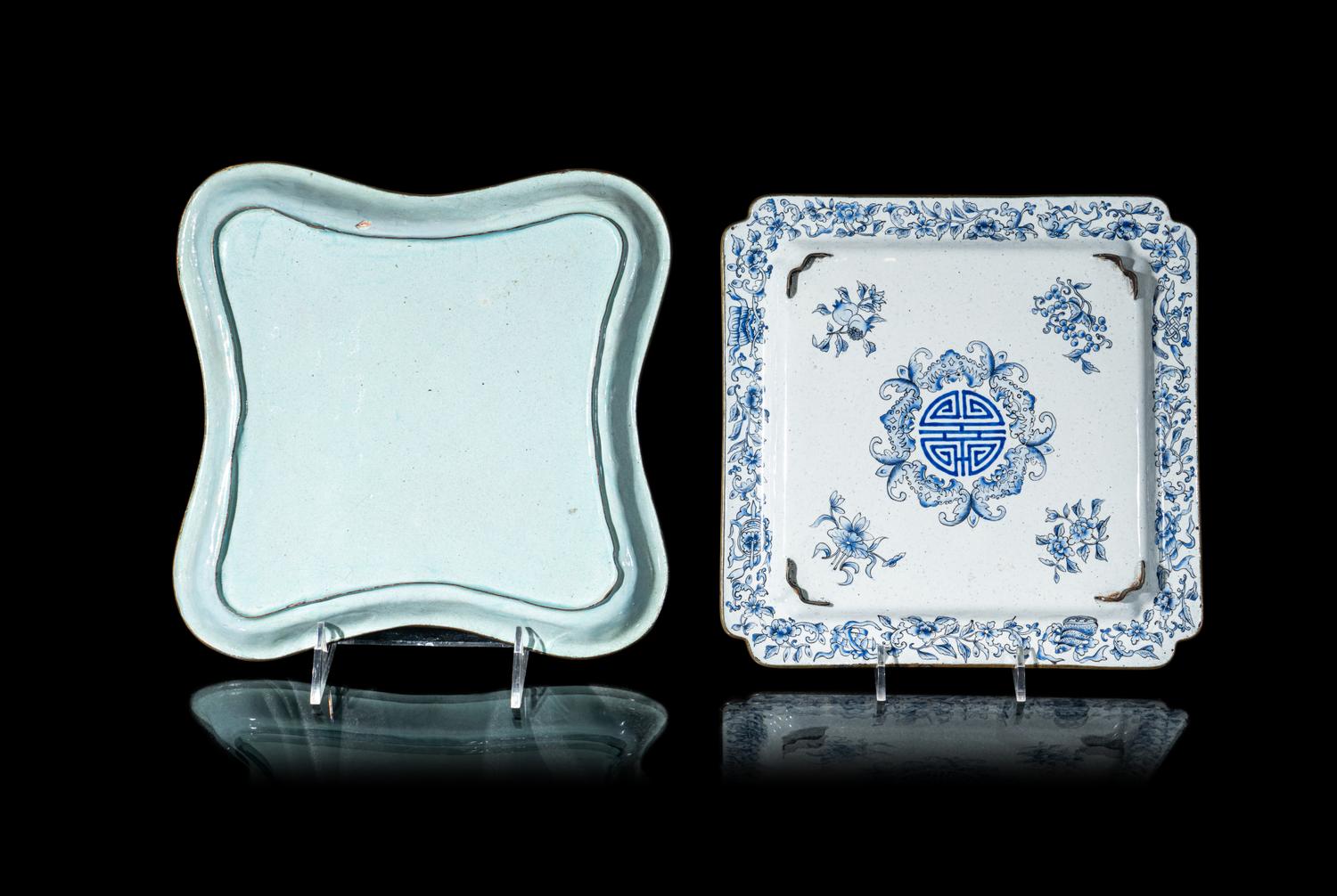 Nine Chinese Canton Enamel on Copper Wares