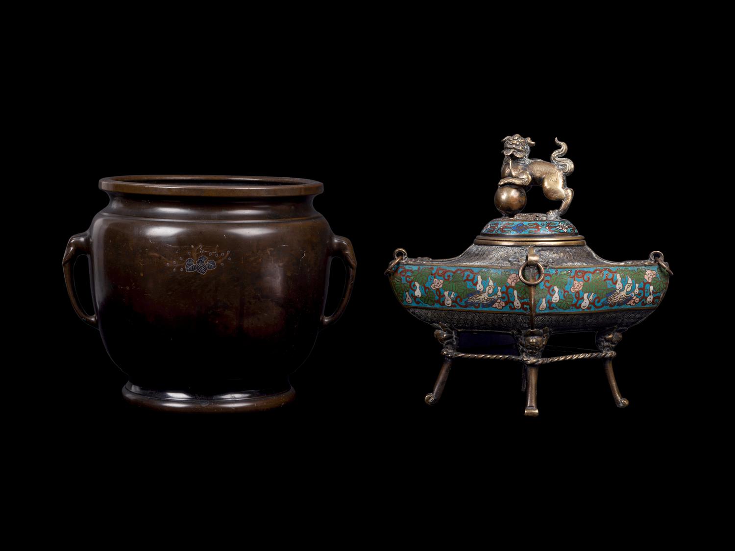 Two Japanese Bronze Articles