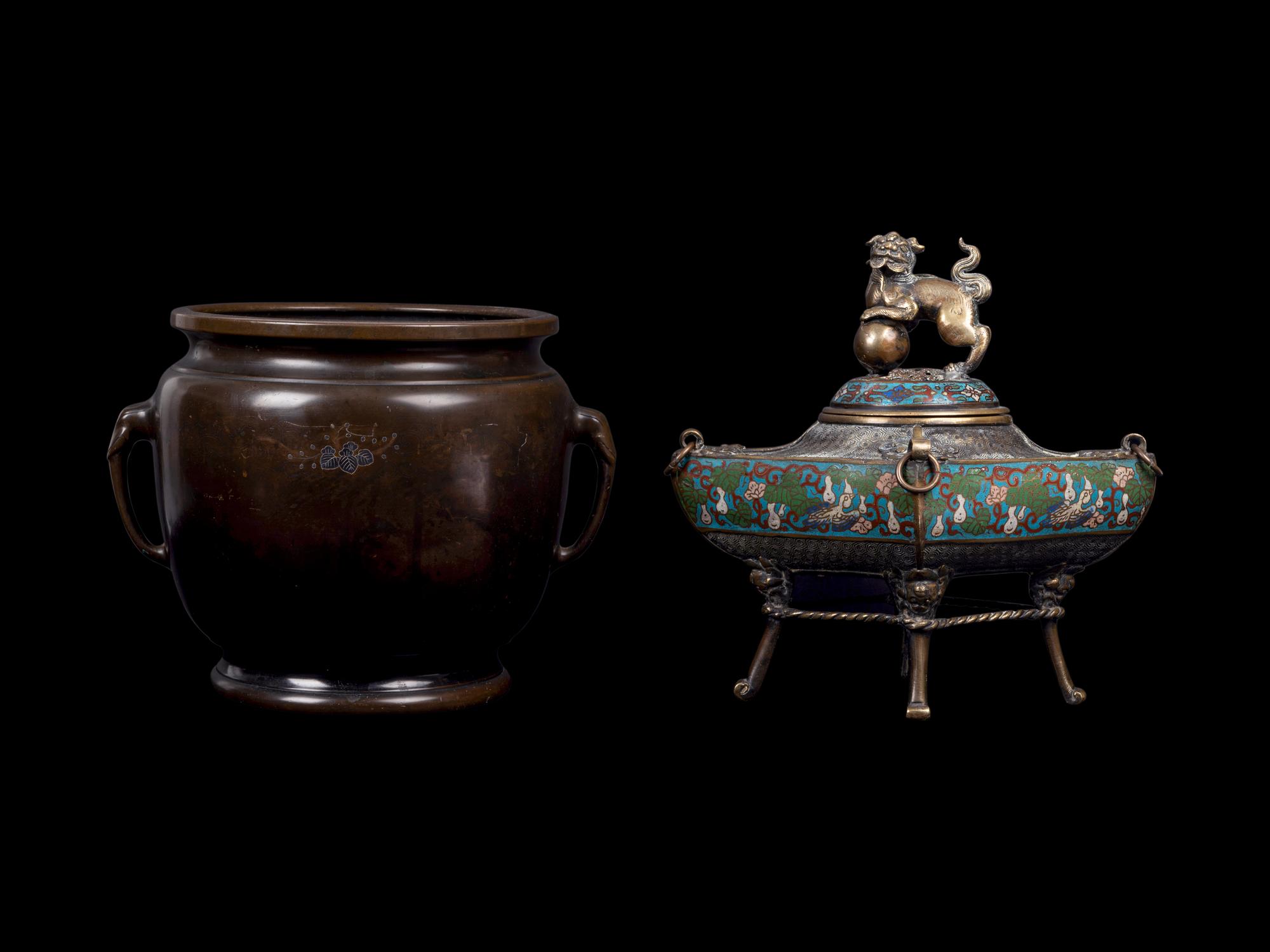 Two Japanese Bronze Articles