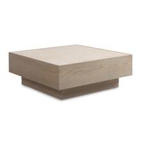 A Contemporary Cerused Oak and Travertine Low Table