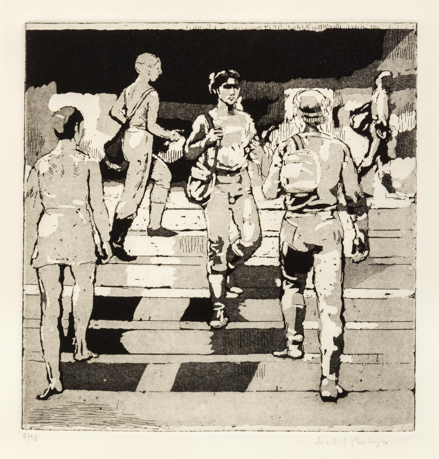 Isabel Bishop, (American, 1902-1988), Entrance to Union Square, 1981
