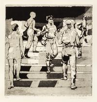 Isabel Bishop, (American, 1902-1988), Entrance to Union Square, 1981