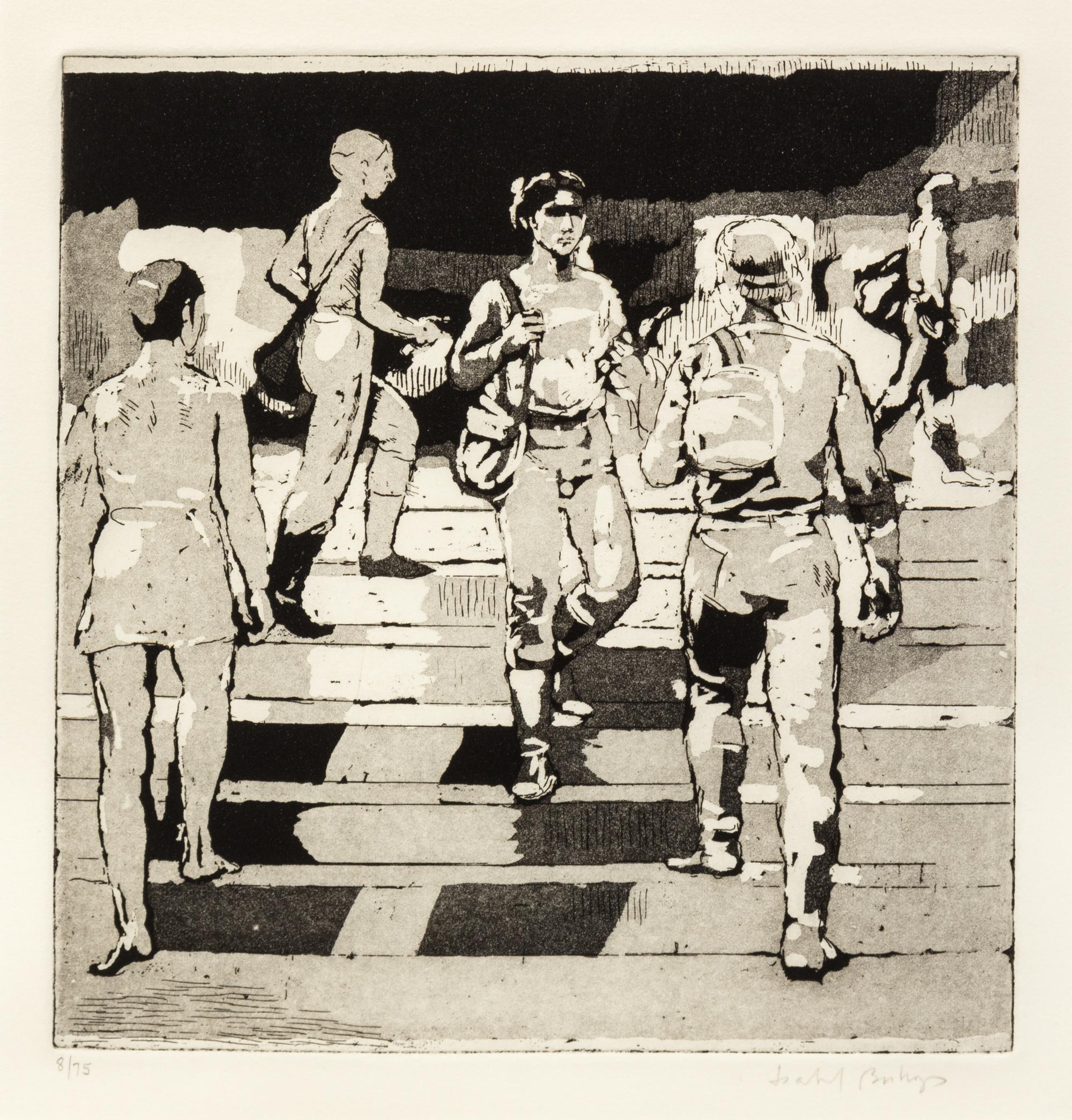 Isabel Bishop, (American, 1902-1988), Entrance to Union Square, 1981
