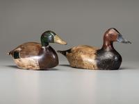 Two Carved Wood Working Decoys