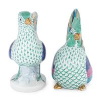 A Herend Porcelain Rooster and Pheasant