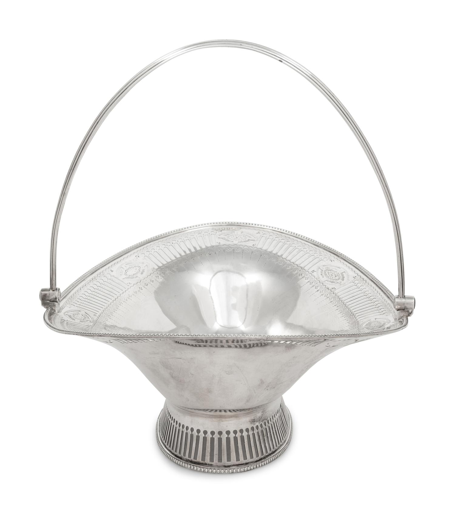 A George III Silver Flower Basket