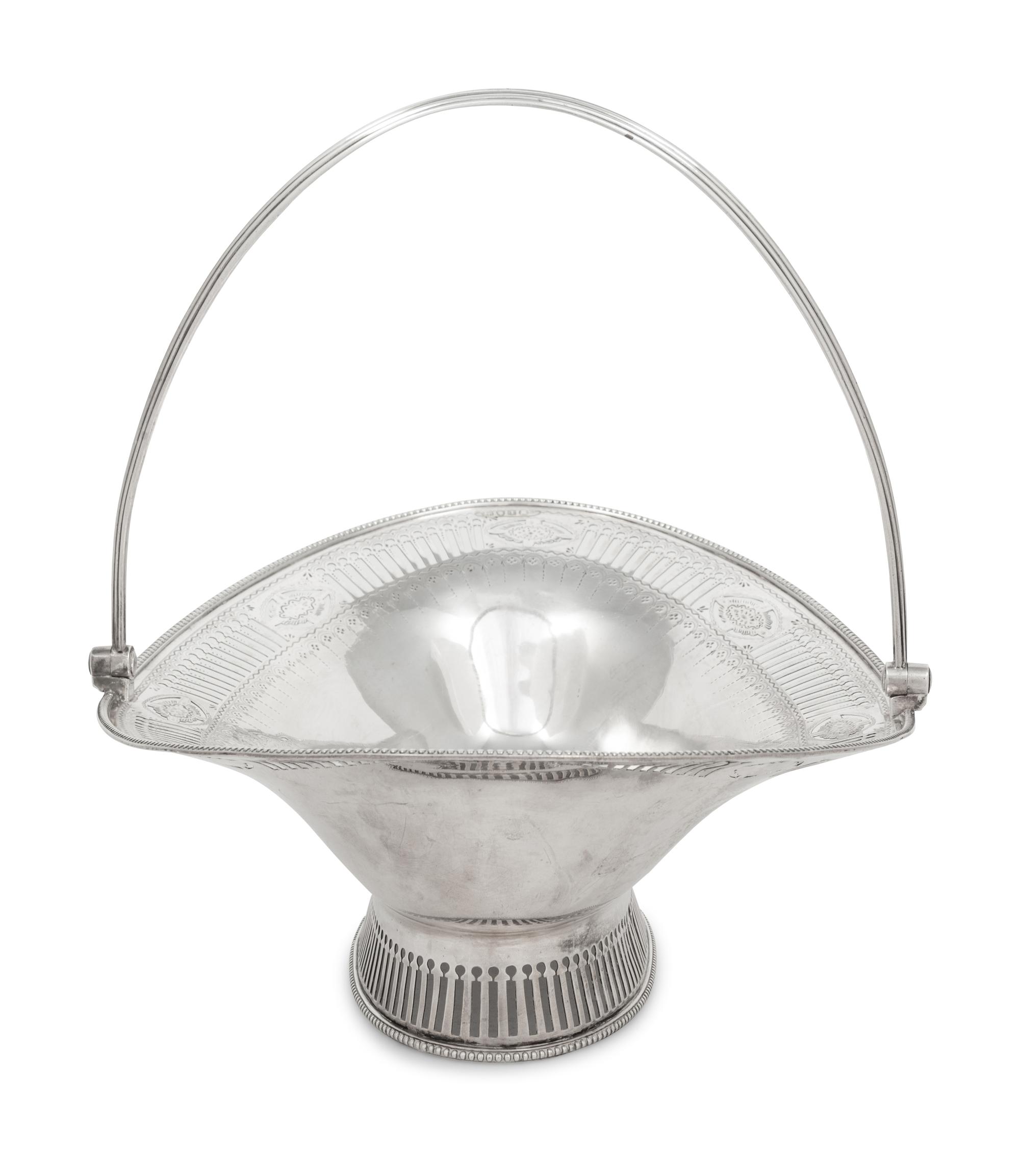 A George III Silver Flower Basket