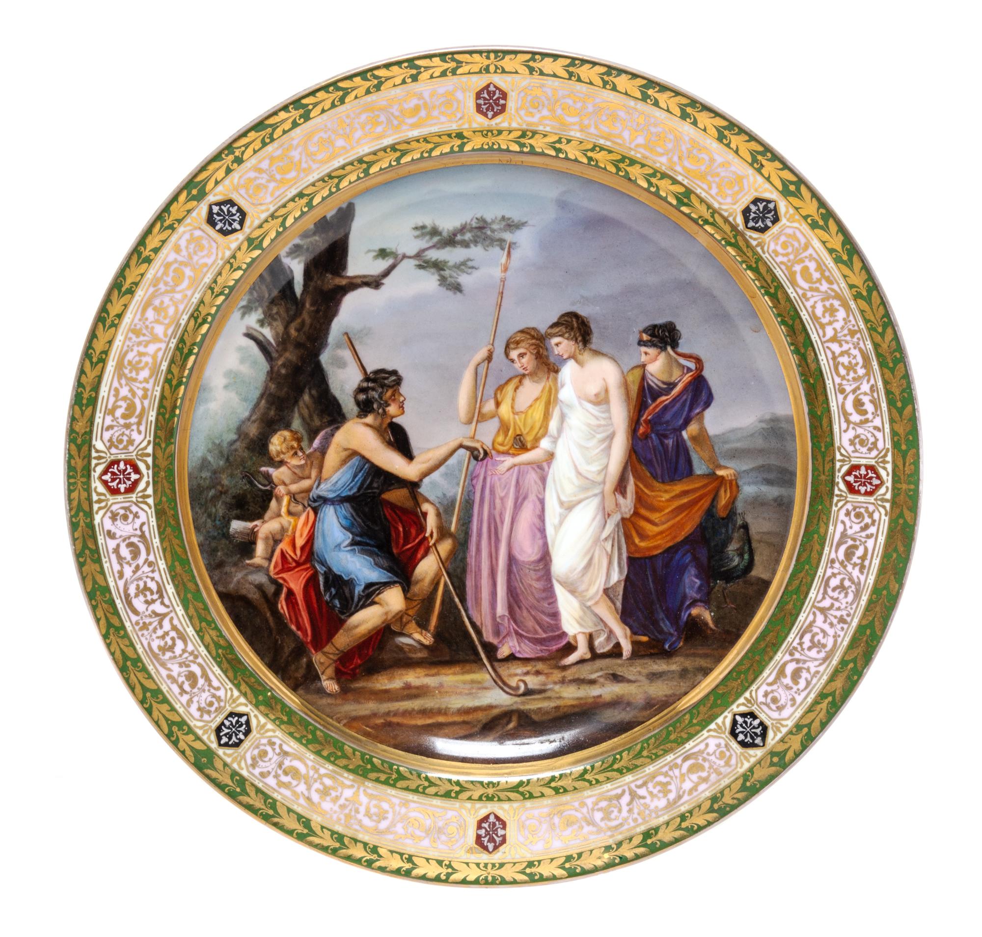 A Vienna Porcelain Charger Diameter 14 inches. — LATE 19TH/EARLY 20TH CENTURY