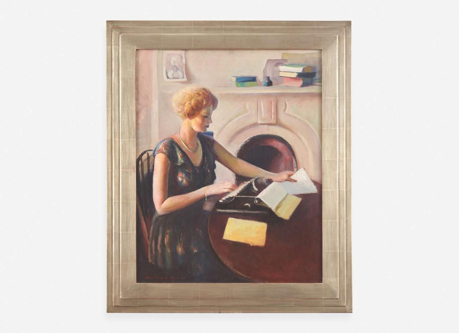 Guy Pène Du Bois (American, 1884-1958) - Teddy at the Typewriter