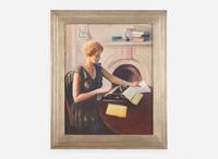 Guy Pène Du Bois (American, 1884-1958) - Teddy at the Typewriter