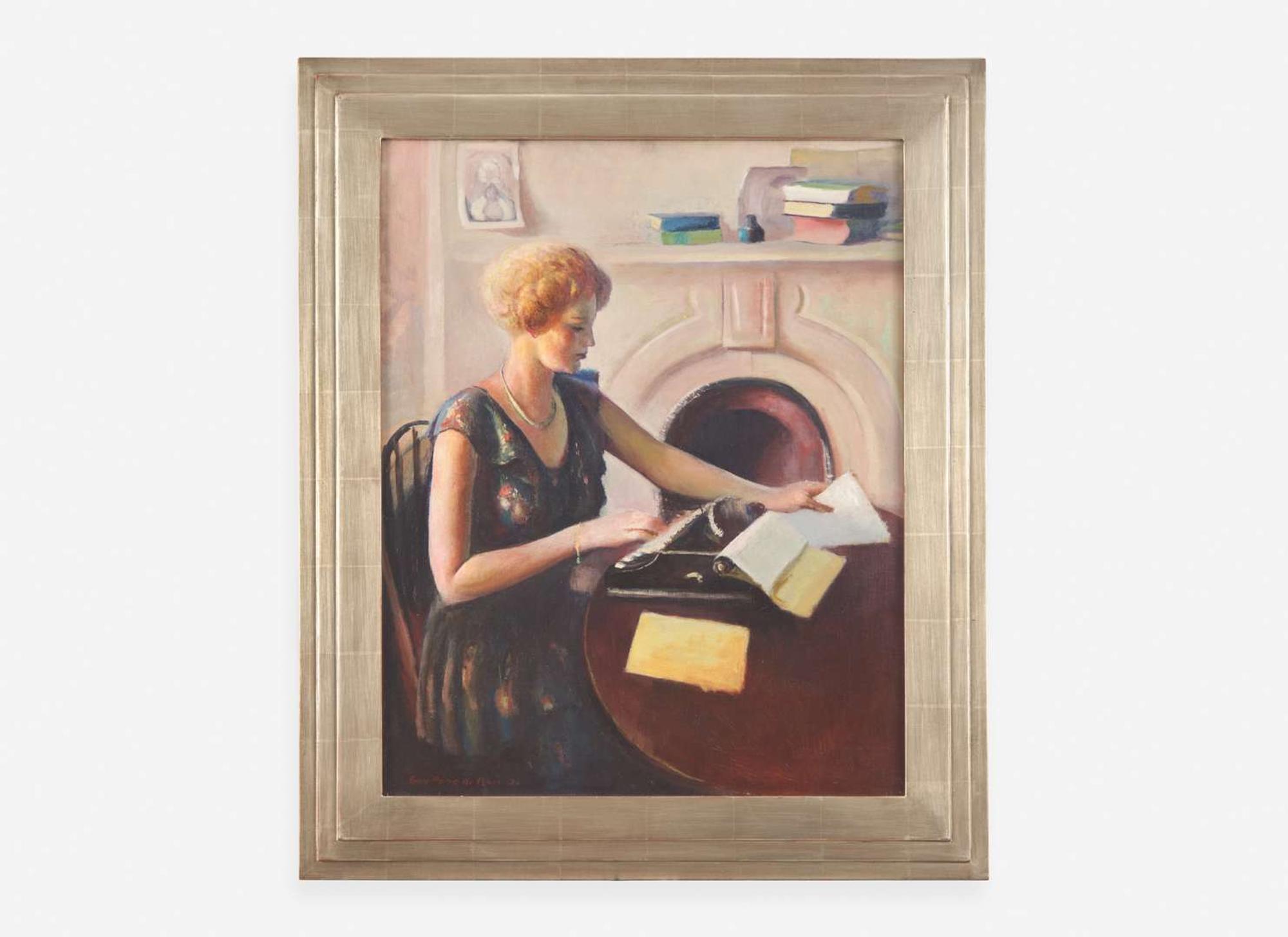 Guy Pène Du Bois (American, 1884-1958) - Teddy at the Typewriter