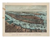 [NEW YORK SCENES] -- CURRIER and IVES, publishers City of New York and Environs, 1875. (G.1226). -- The Narrows, New York Bay. From Staten Island, n.d. (G.4760).