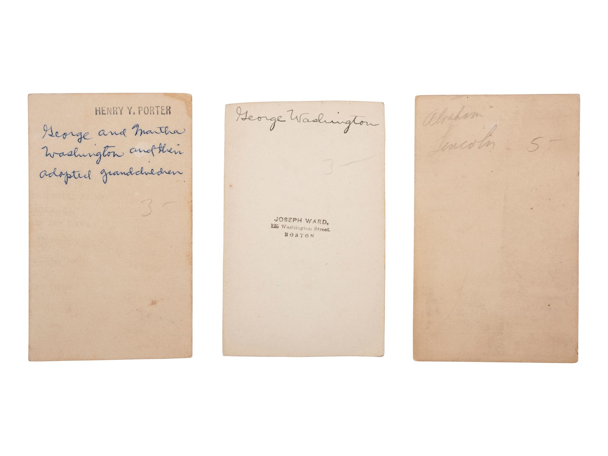 [POLITICS]. A group of 8 CDVs featuring George Washington.