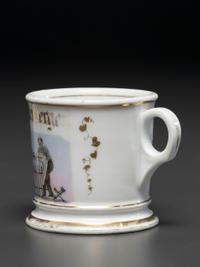 A Metalworker's Porcelain Occupational Shaving Mug