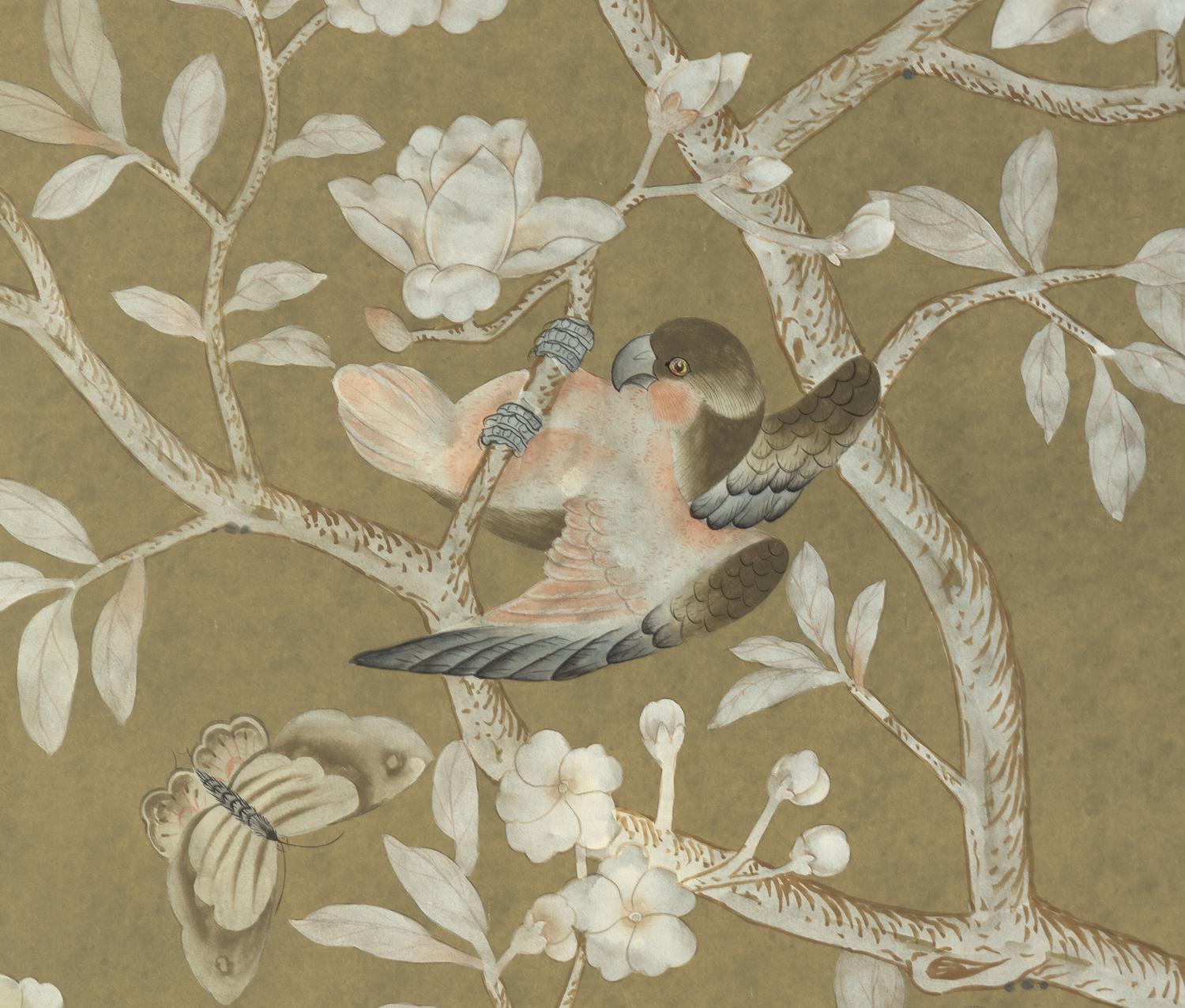 A Pair of De Gournay Wallpaper Panels