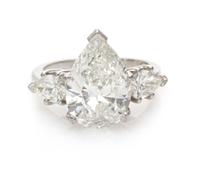A Platinum and Diamond Ring, 4.80 dwts.