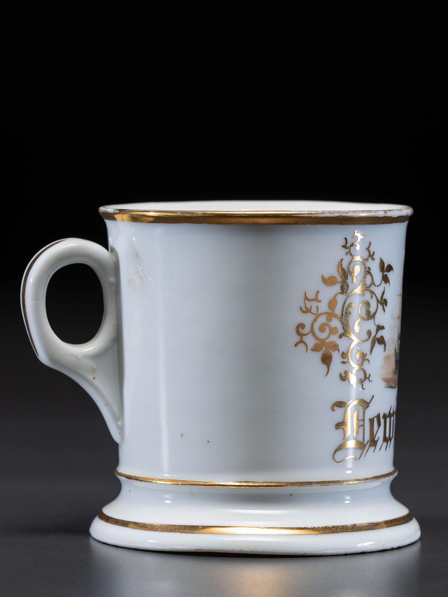 A Dock Worker's Porcelain Occupational Shaving Mug