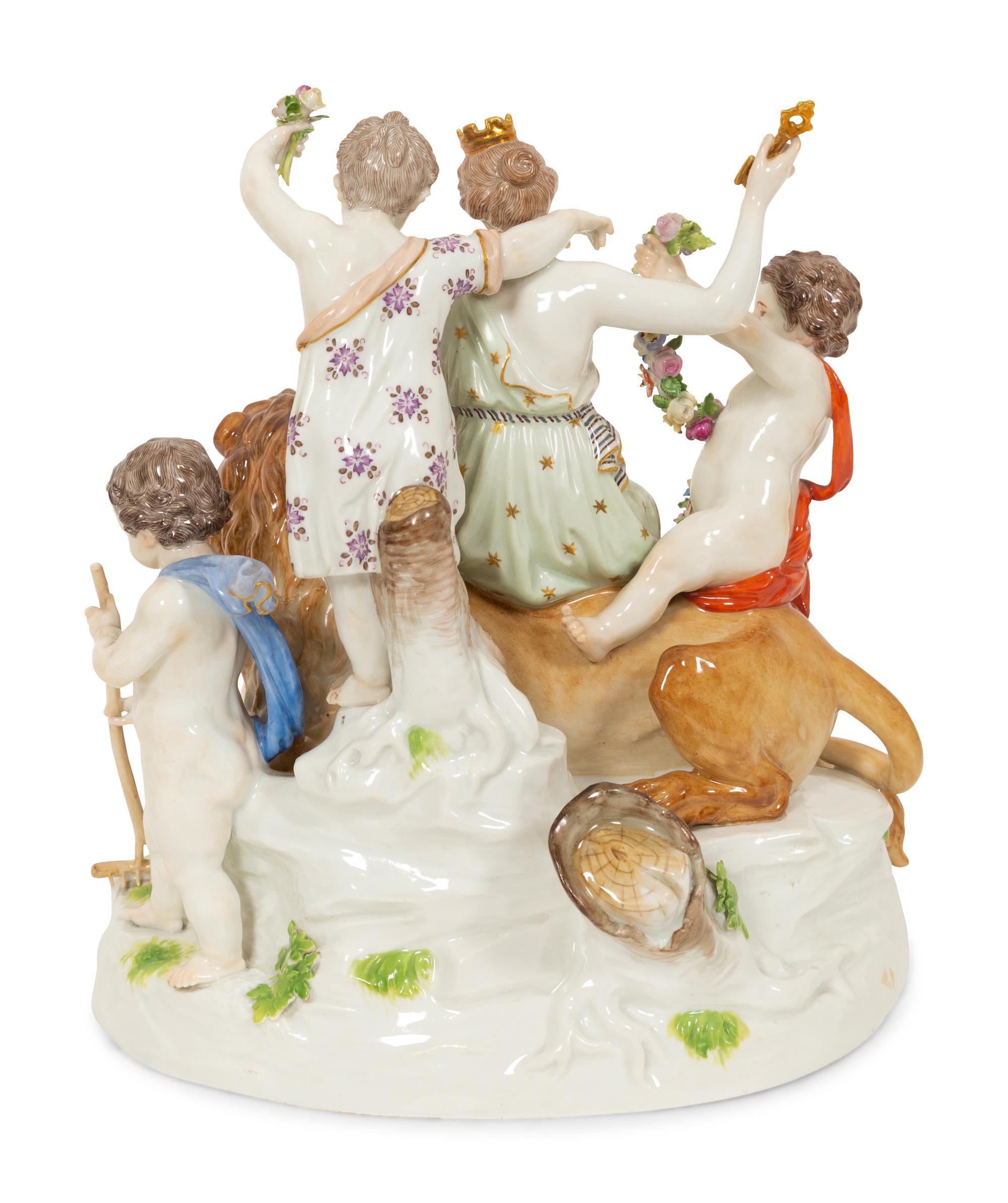 A Meissen Porcelain Europa Figural Group