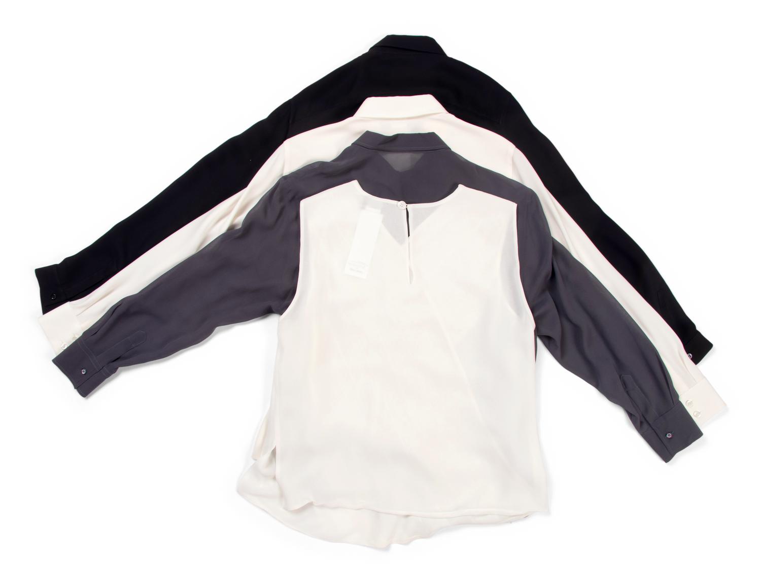 Four Silk Tops: Two Giorgio Armani and Two Christian Dior