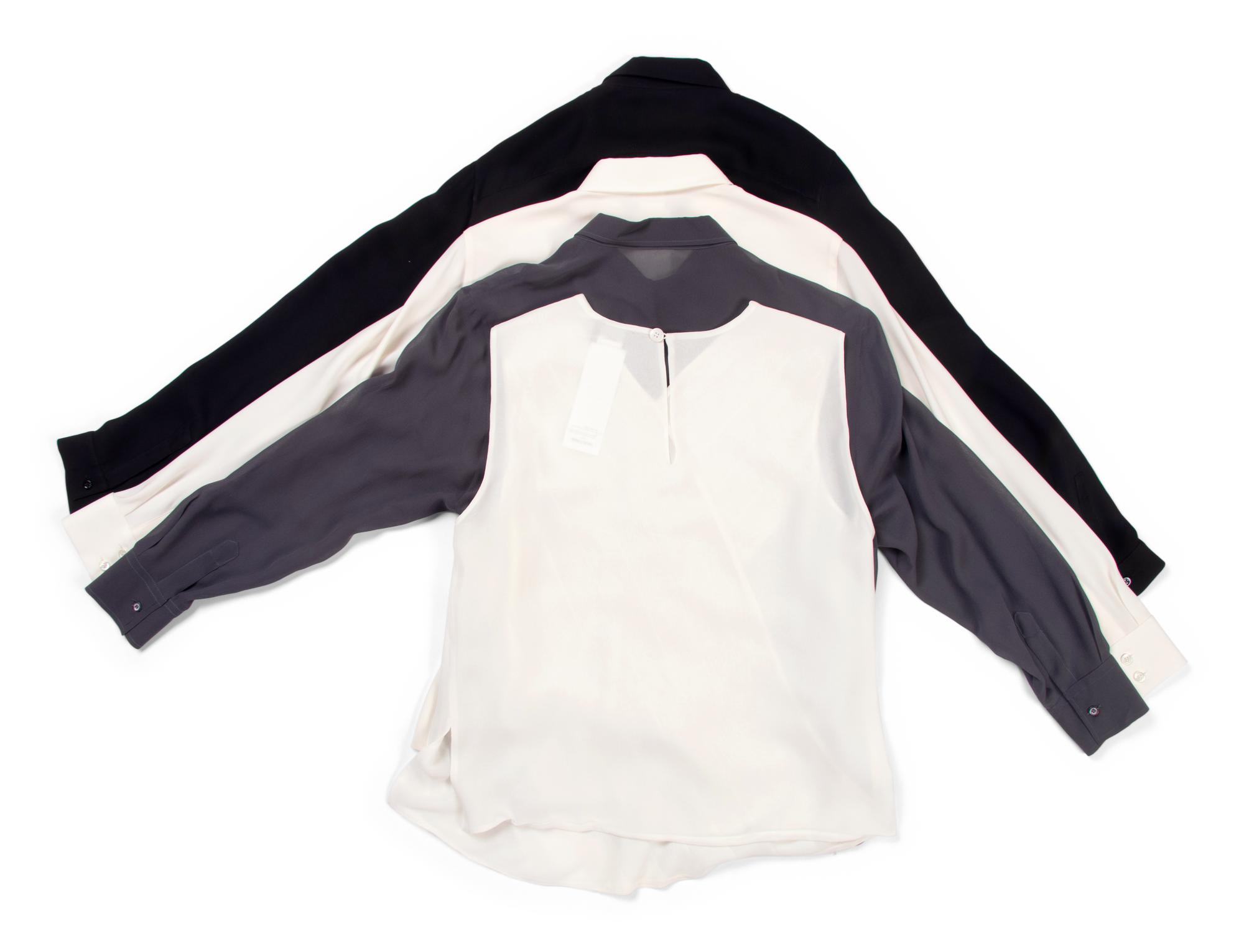 Four Silk Tops: Two Giorgio Armani and Two Christian Dior