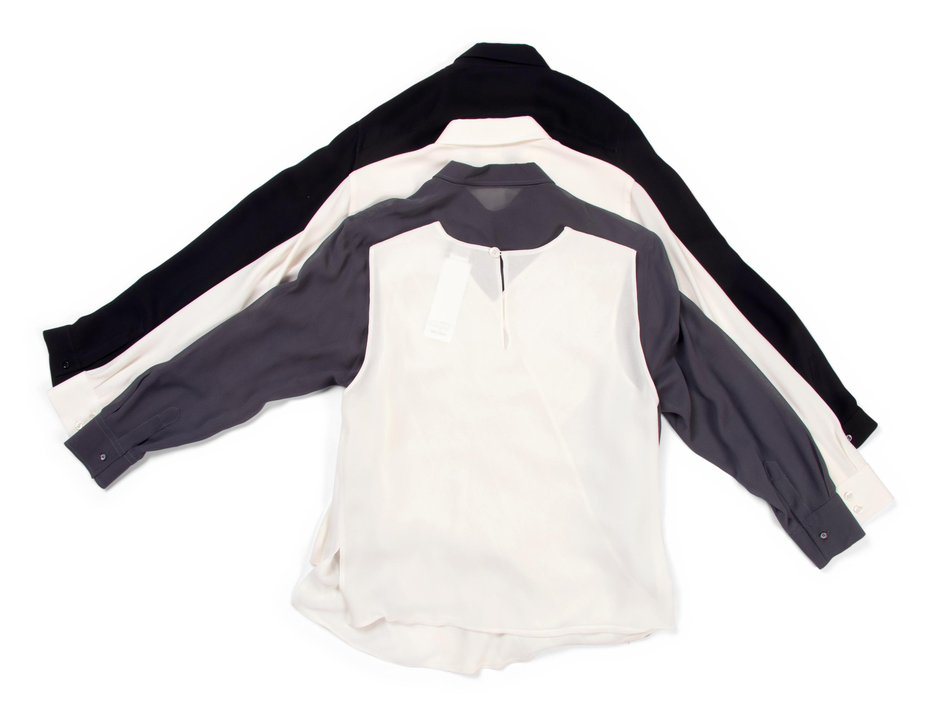Four Silk Tops: Two Giorgio Armani and Two Christian Dior