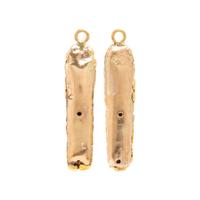 Pair of Yellow Gold and Diamond Pendants