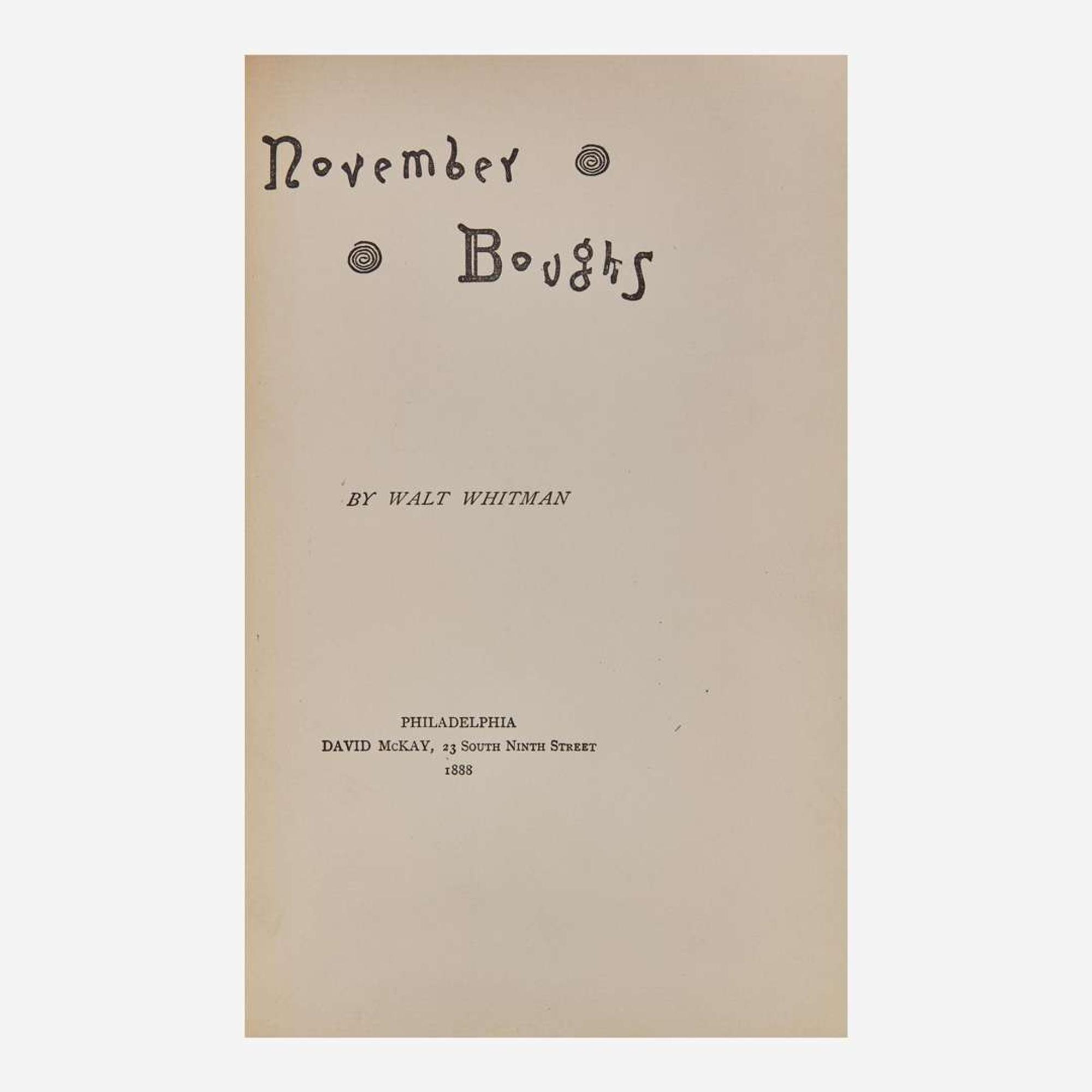 [Literature] Whitman, Walt November Boughs