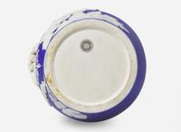 A Wedgwood Blue Dip Jasperware Vase, UK, late 19th century