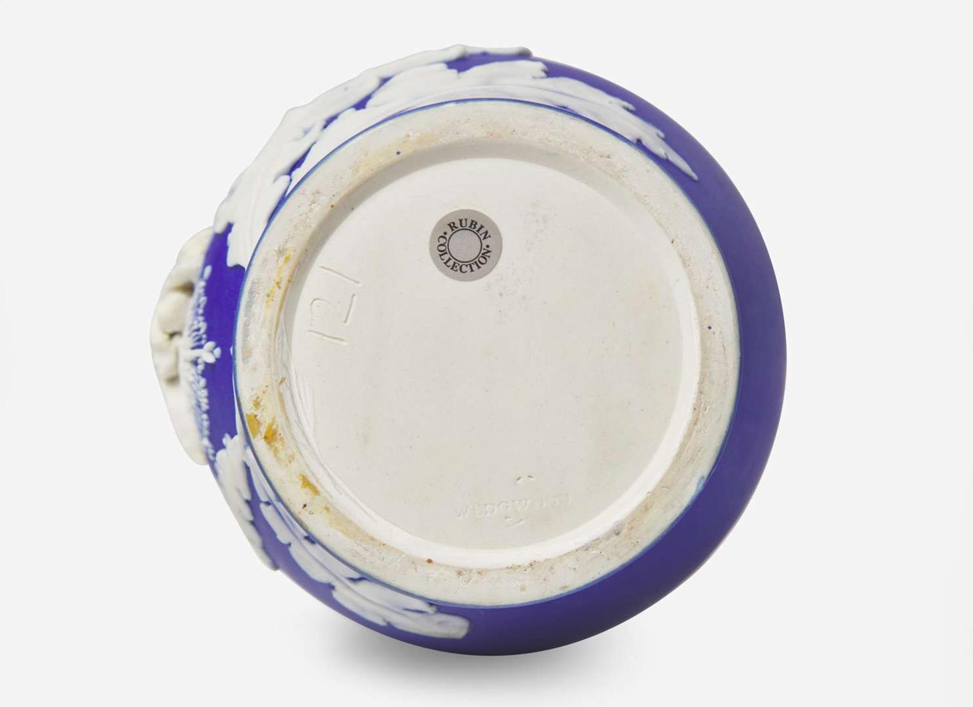 A Wedgwood Blue Dip Jasperware Vase, UK, late 19th century