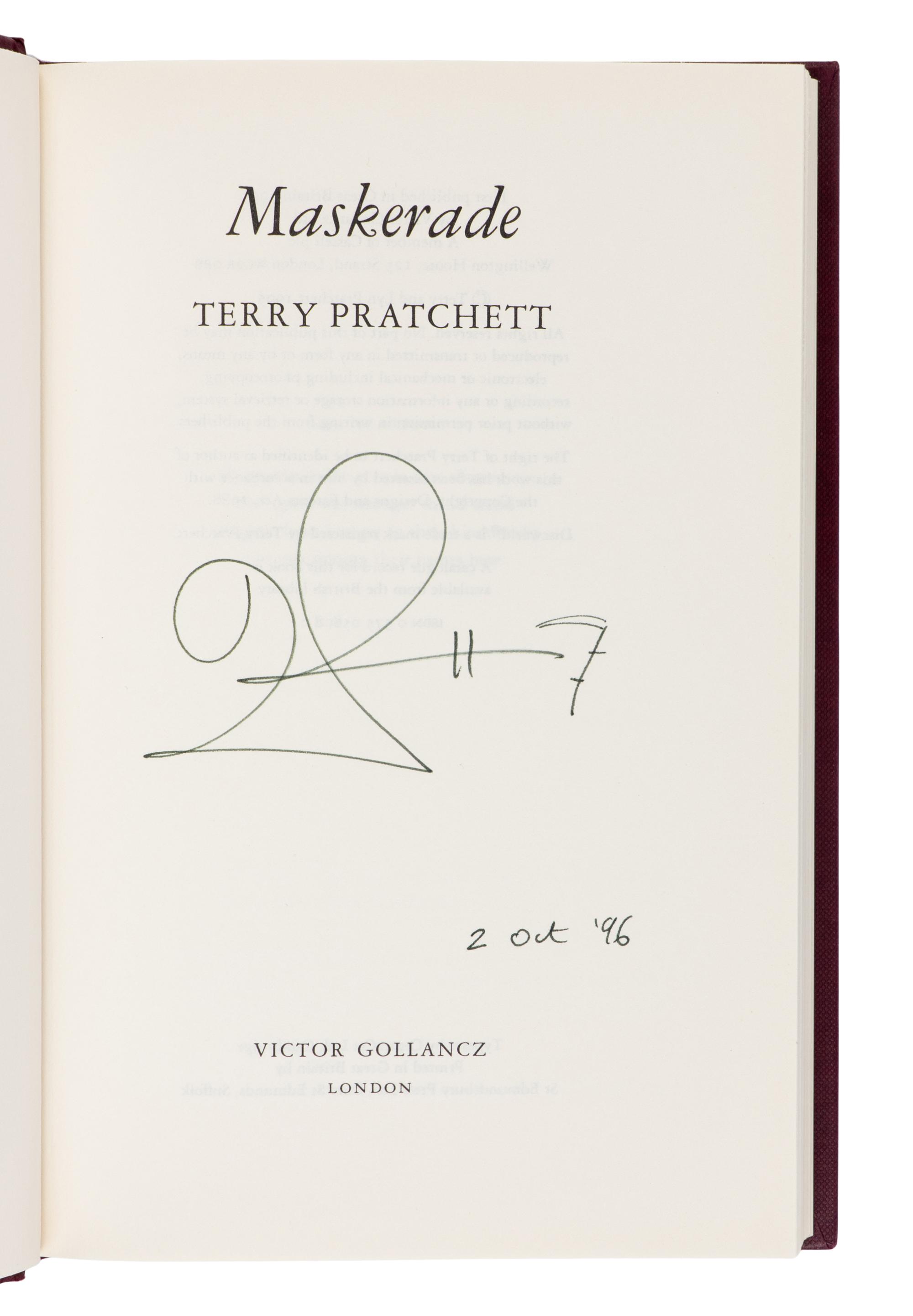 PRATCHETT, Terry (1948-2015). A group of 3 titles, ALL SIGNED, comprising: