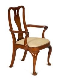 A Georgian Style Carved Mahogany Armchair